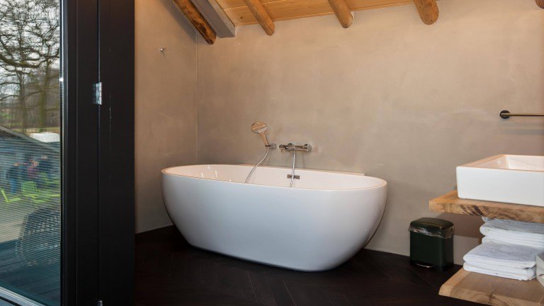 Badezimmer Landschaftsraum - Bed and Breakfast Hoeve Springendal