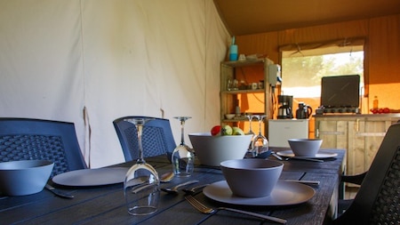 Woongedeelte - Vodatent Camping de Breede