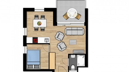 Plattegrond - Holiday Suites Jabbeke