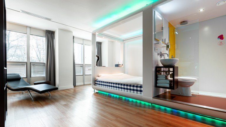 Grote kamer - Qbic Hotel WTC Amsterdam
