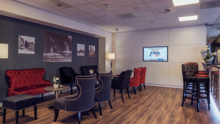 Lounge van Plaza Premium Den Haag City Center.