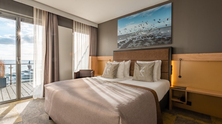 Zimmer mit Meerblick und Balkon – Hotel Zeezicht Vlieland