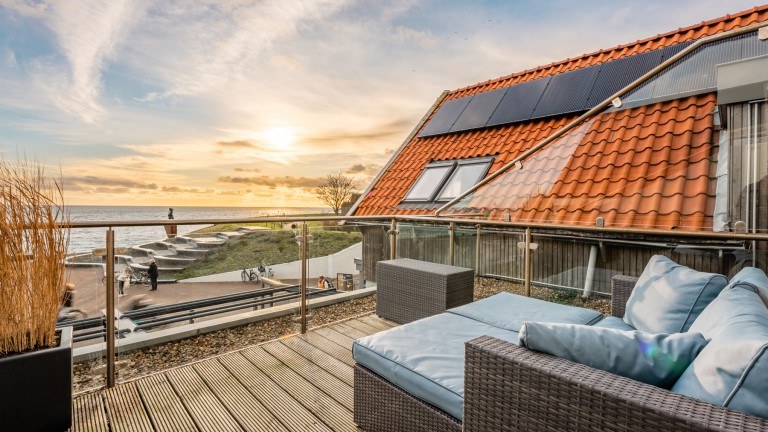 Zimmer mit Meerblick mit Balkon - Hotel Zeezicht Vlieland