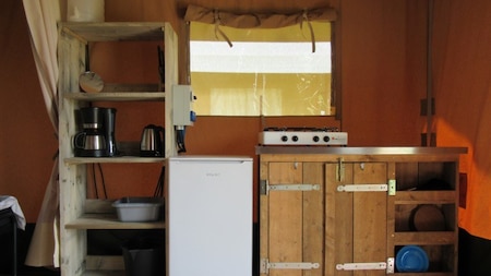 Verrijdbare keuken - Vodatent Boerencamping Swarthoeve