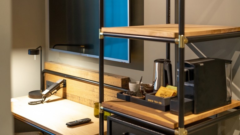 Doppelzimmer mit Aussicht (zwei Einzelbetten) – Four Elements Hotel Amsterdam