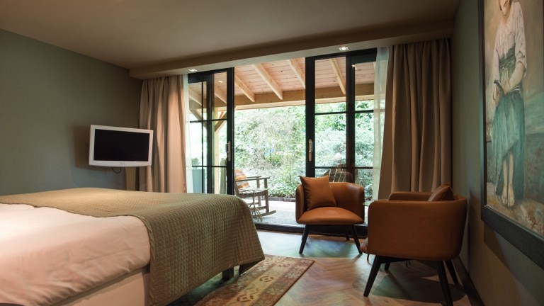 Komfortzimmer mit Dusche und Terrasse (innen)