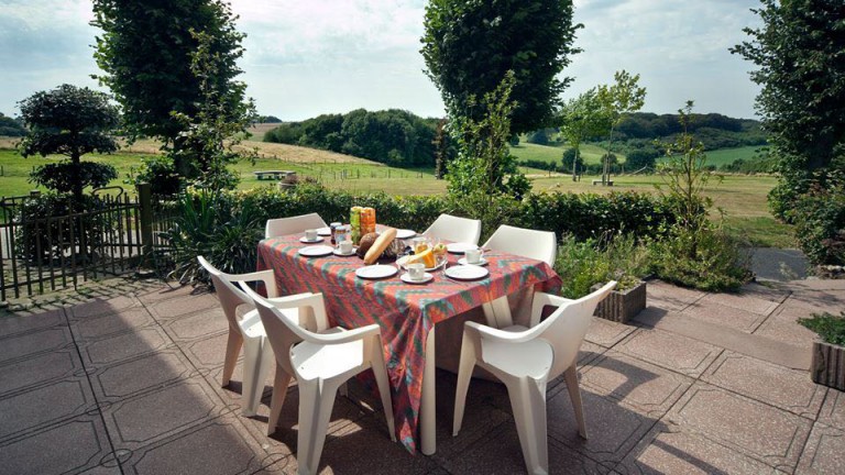 Terrasse Ausblick - Bungalowpark Landsrade