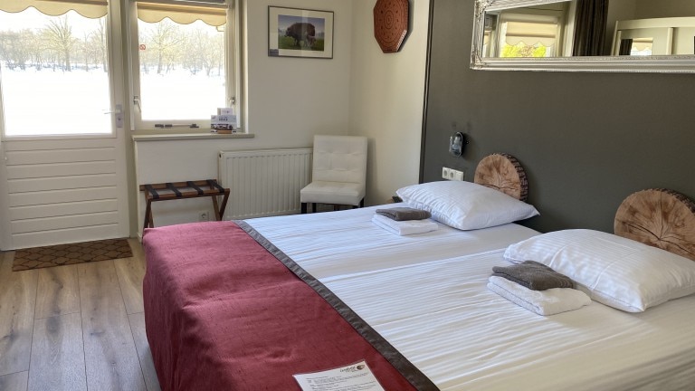 Standaardkamer met weidezicht - Landhotel Diever