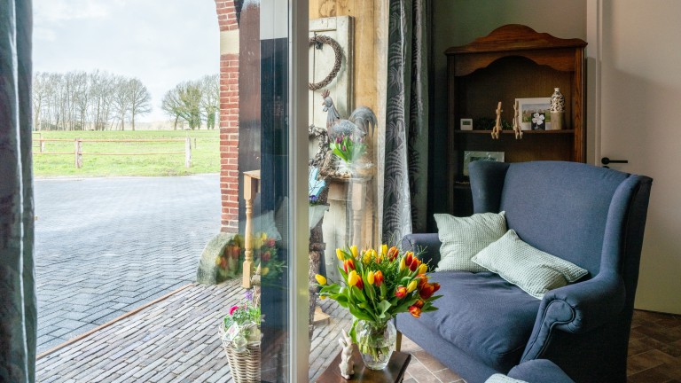 Woonkamer - Bed and Breakfast Erve Groot Wegereef