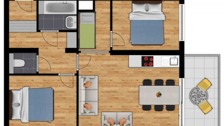 Plattegrond - Holiday Suites Westende