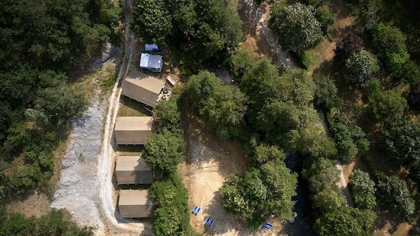 Luchtfoto - Villatent Camping Le Canigou