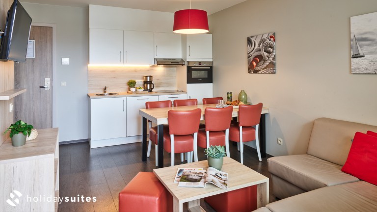 Wohnzimmer - Holiday Suites Zeebrugge