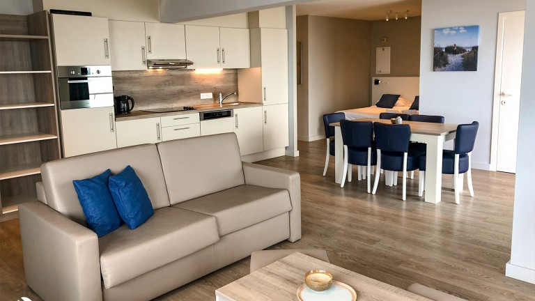 Wohnzimmer - Holiday Suites Blankenberge