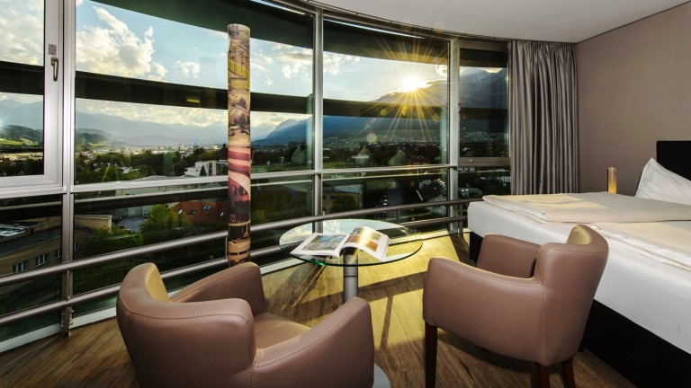 Ein Zimmer Glasturm – Glasturm – Parkhotel Hall