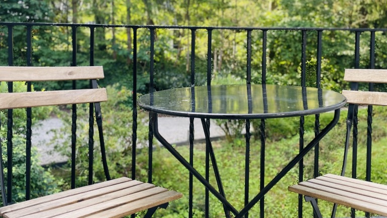 Terras/balkon kamer - Landgoedhotel Villa Vennendal