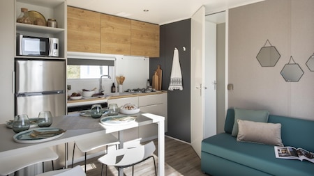 Woonkamer - RCN Camping Belledonne Woonkamer - RCN Camping Belledonne