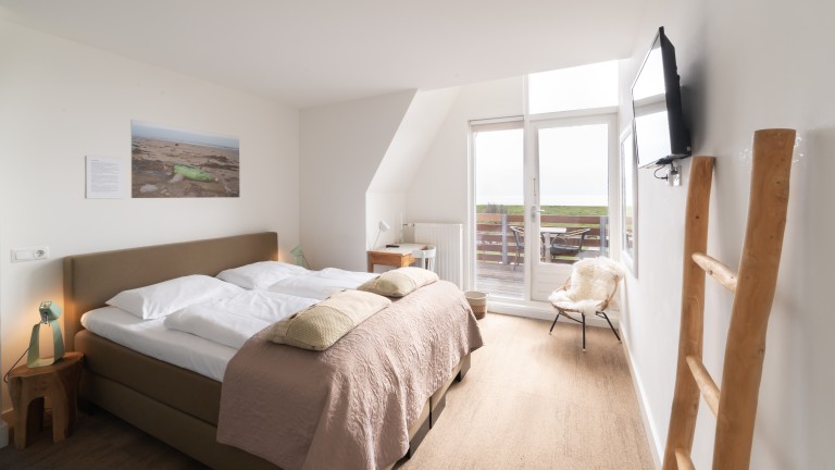 Zimmer mit Meerblick mit Balkon - Het Vlielandhotel