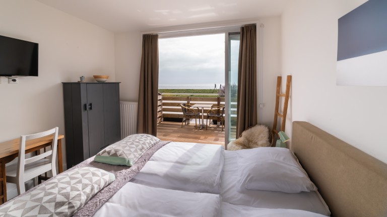 Zimmer mit Meerblick mit Balkon - Het Vlielandhotel