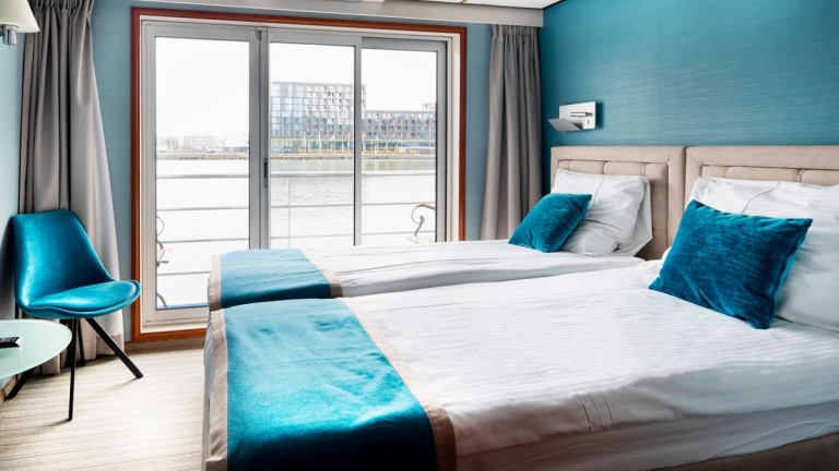 2 persoonshut bovendek - 2 dagen riviercruise - sail away feest op de rijn