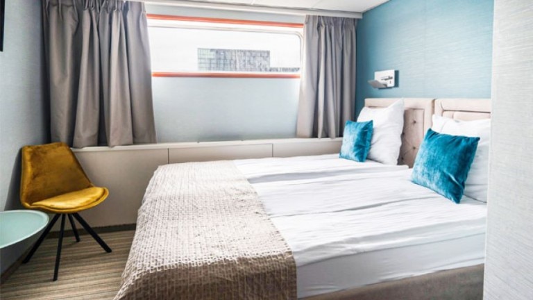 2-persoonshut hoofddek - 2 dagen riviercruise - sail away feest op de rijn