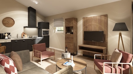 Woonkamer en keuken - Landal Arber