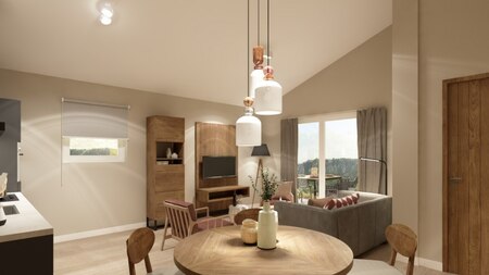 Woonkamer en keuken - Landal Arber