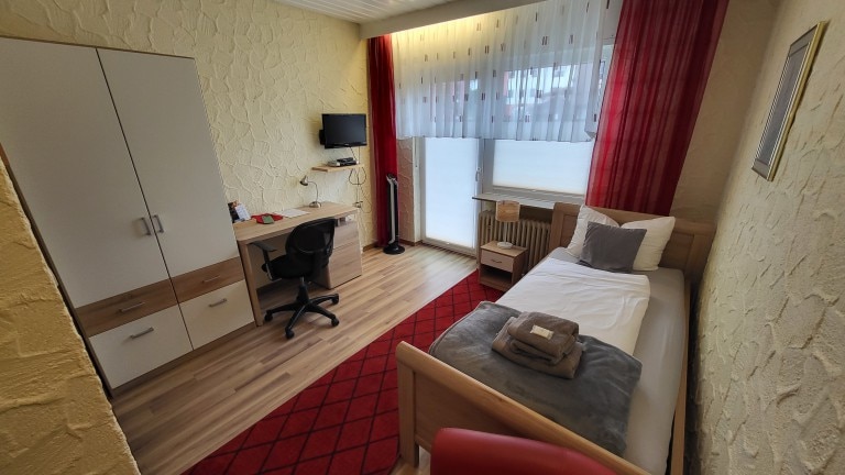 Eenpersoonskamer met balkon - Landhotel Schönblick