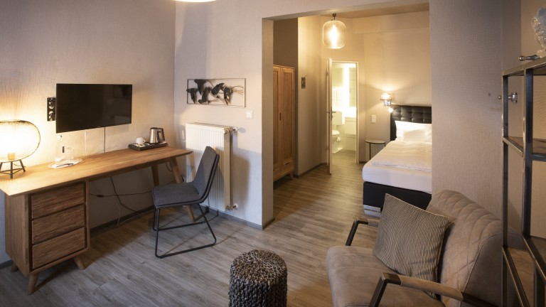 Eenpersoonskamer rivierzijde - Hotel Bad Emser Hof