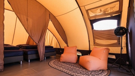 Woon- en slaapgedeelte - Camping de Klimberg Woon- en slaapgedeelte - Camping de Klimberg