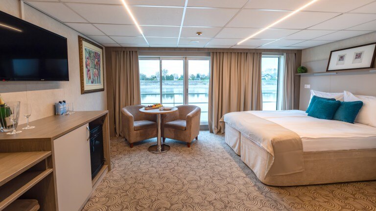 2-persoonshut suite bovendek - Riviercruise Passau en Donau klassiek