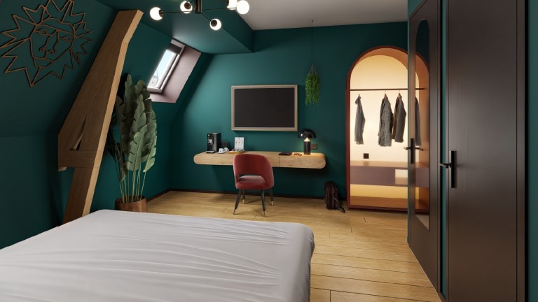 Attic king kamer - The Ald Hotel