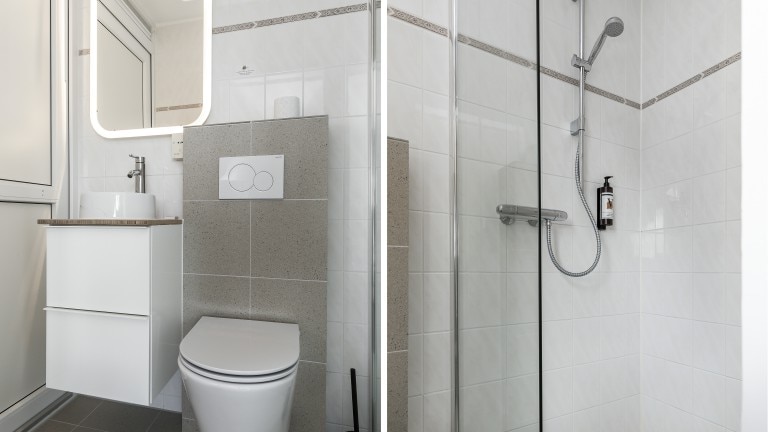 Double kamer met bad en zeezicht