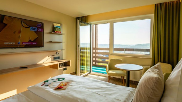 Eenpersoonskamer met balkon fernblick - Wohlfühlhotel der Jägerhof