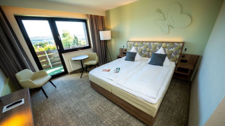 Eenpersoonskamer met balkon fernblick - Wohlfühlhotel der Jägerhof