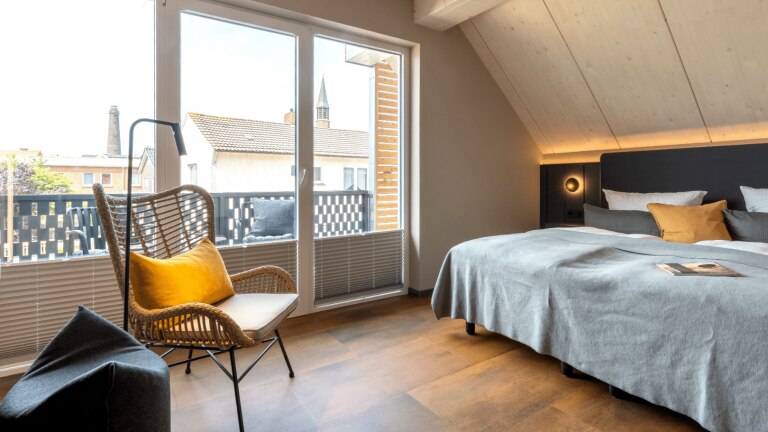 Standaard kamer Gästehaus Bakkerie met balkon - Arthotel Bakker