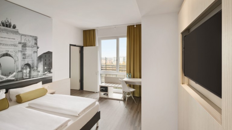 Tweepersoonskamer voor alleengebruik - Hotel Super 8 by Wyndham Munich City West