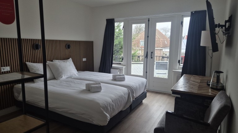 Twin kamer met balkon - Hotel Den Burg