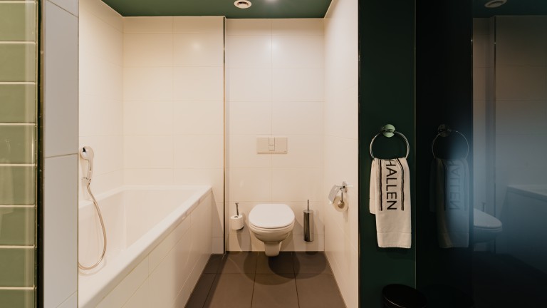 Indoor room met atriumzicht - Hotel de Hallen