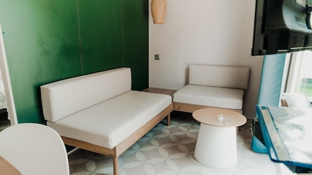 Woonkamer - Camping Floreal La Roche-en-Ardenne