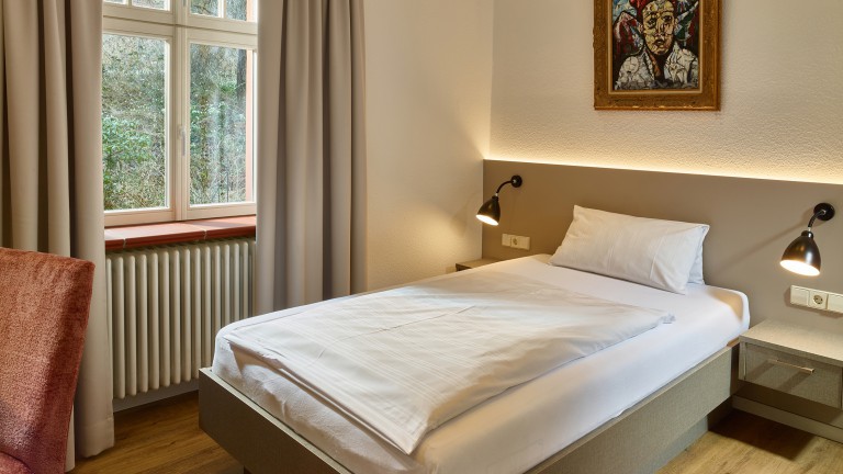 Eenpersoonskamer - Hotel en Restaurant Burgschänke