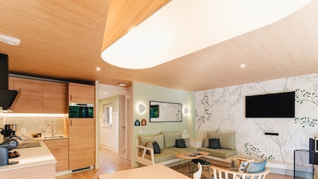 Woonkamer en keuken - Center Parcs Villages Nature Paris Woonkamer en keuken - Center Parcs Villages Nature Paris