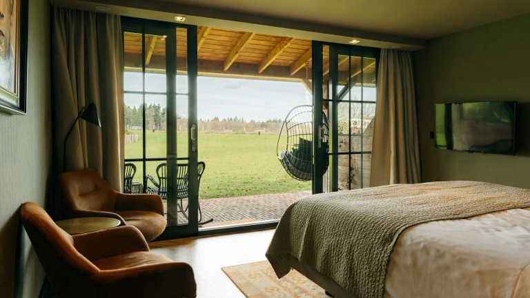 Comfort kamer douche terras enkzicht - Van der Valk Hotel Apeldoorn De Cantharel