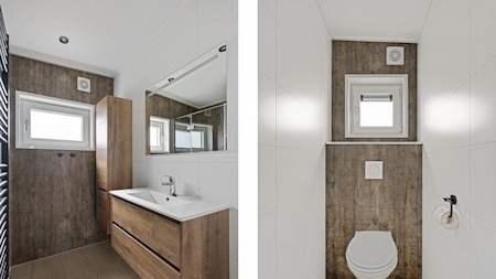 Badkamer en toiler - RCN Vakantiepark de Schotsman Badkamer en toilet - RCN Vakantiepark de Schotsman