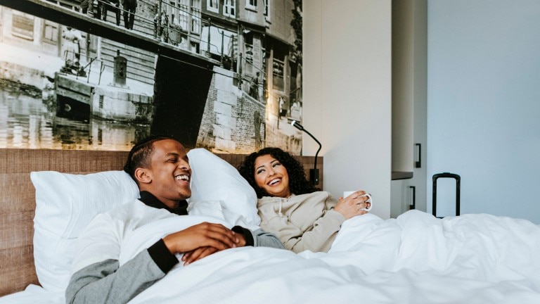 Queen room met stadszicht - Teleport Rotterdam Hotel