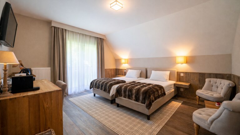 Superior twin kamer met tuinzicht - La Barriere de Transinne