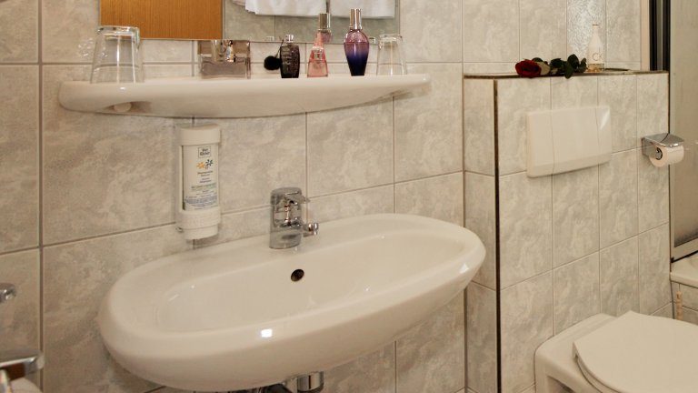 Badezimmer – Hotel Bergland Hof