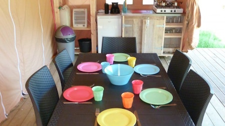 Woongedeelte - Vodatent Camping Gorishoek