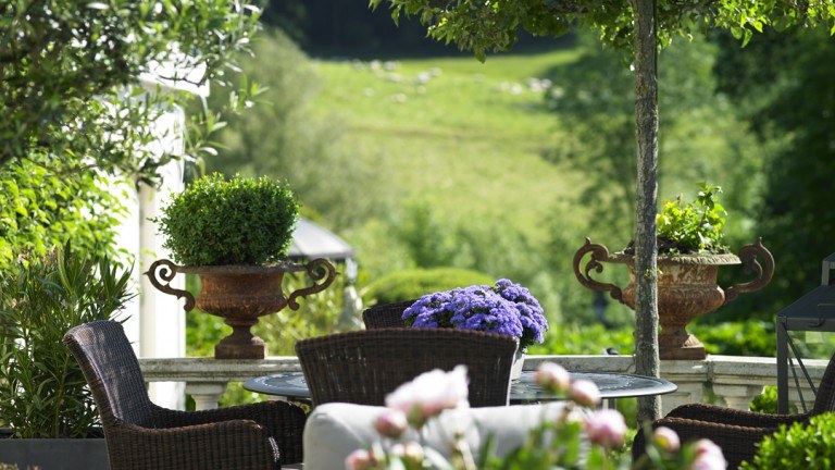 Terras - Romantik Parkhotel Het Gulpdal